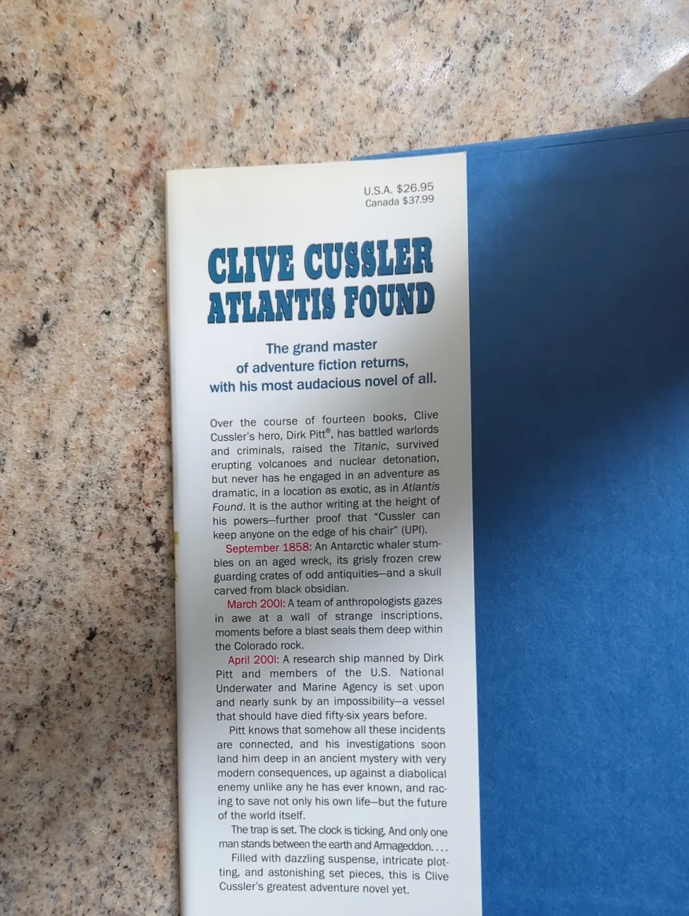 Clive Cussler Dirk Pitt Novels - Crescent Dawn & Atlantis Found (Set)